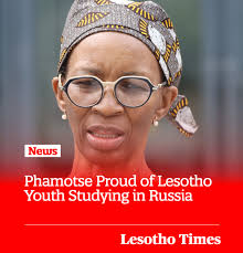 Phamotse Proud of Lesotho Youth Studying in Russia